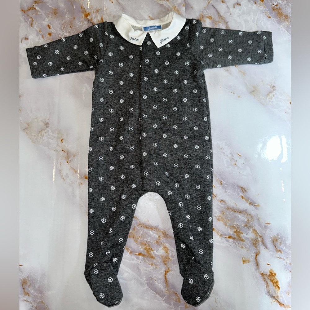 New Baby Jacadi - Snowflake Onepiece Size 3 months